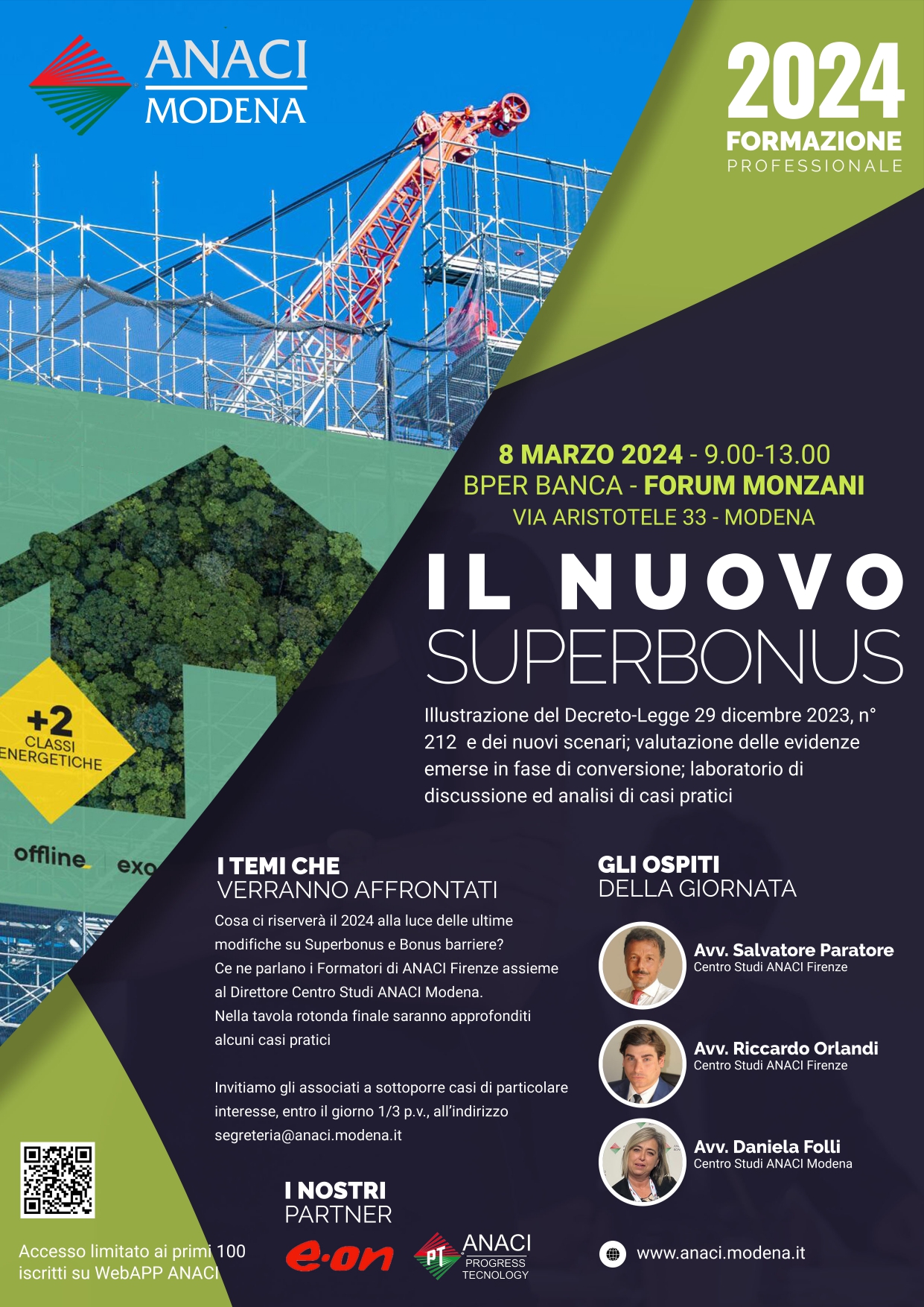 𝐂𝐨𝐧𝐯𝐞𝐠𝐧𝐨 𝐨𝐫𝐠𝐚𝐧𝐢𝐳𝐳𝐚𝐭𝐨 𝐝𝐚 𝐀𝐍𝐀𝐂𝐈 Modena “il Nuovo SuperBonus”